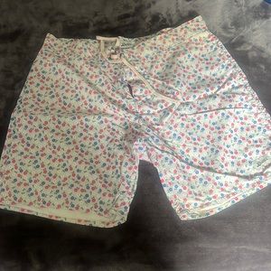 Bather bathing suit with floral pattern